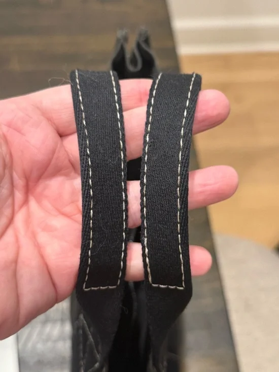 Hermes Black Canvas Tote Bag - Picture 7 of 8